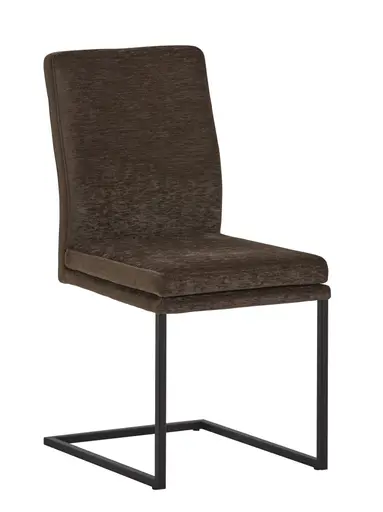 Freischwinger Tuma - Stoff, Dunkelbraun