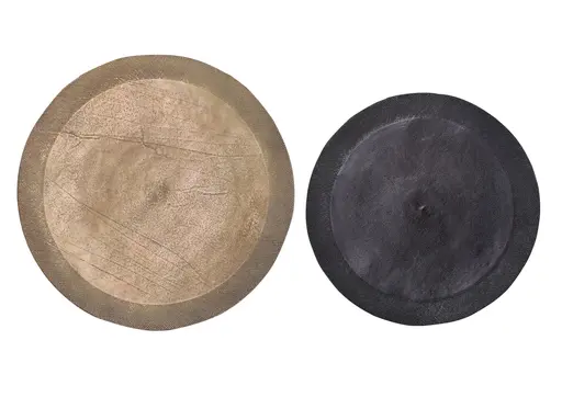 Beistelltisch-Set Romeo & Julia - D. 49 cm, Metall, Schwarz