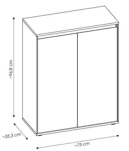 Schuhschrank - B ca. 75 cm, Kaschmir