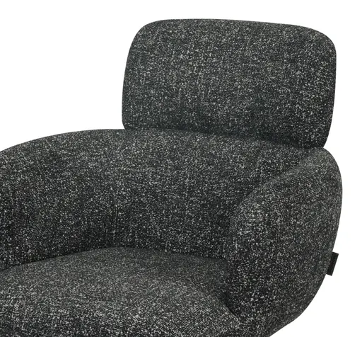 Armlehnstuhl MANJA - drehbar, Stoff, Graublau