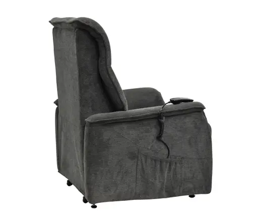 TV-Sessel MIKLAS - Aufstehhilfe, Relaxfunktion, Stoff, Grau