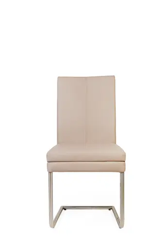 Freischwinger - Kunstleder, Graubeige