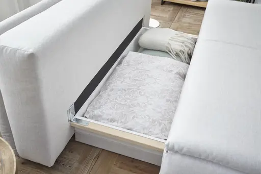 Sofa Lakeville 2 - 2-Sitzer inkl. Schlaffunktion mit Bettkasten, Stoff, Natur