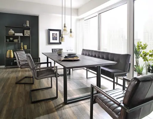 Esstisch Clifton - BL ca. 100x240 cm, Zerreiche massiv, Smoke