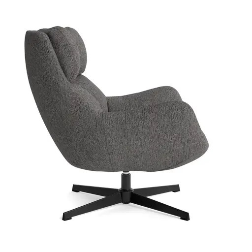 Sessel Erya - drehbar, Stoff, Anthrazit