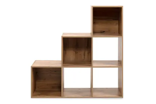 Raumteiler - inkl. Stoffboxen, B ca. 89 cm, Artisan Eiche Nachbildung, Beige