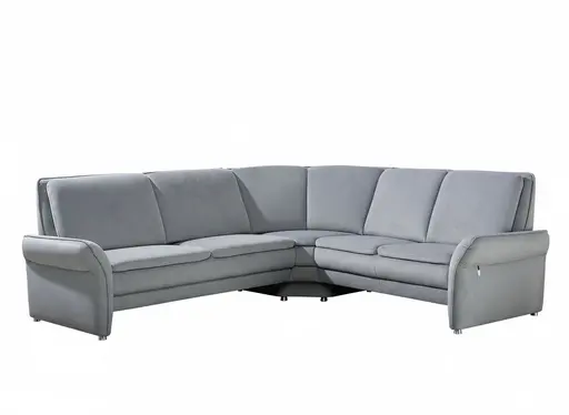 Ecksofa - 2-Sitzer mit Ecke rechts, Soff, Stahlblau