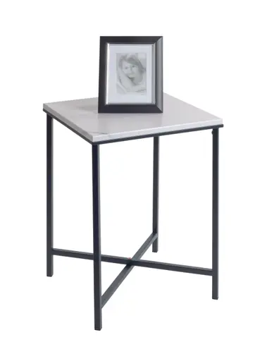 Beistelltisch - LB ca. 39x39 cm, Marmoroptik, Anthrazit