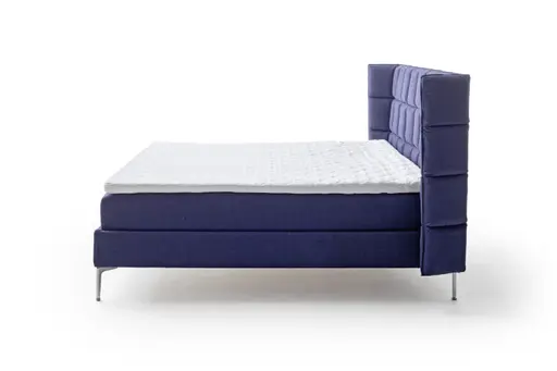 Polsterbett Samu 3 - Liegefläche 180x200cm, Stoff, Dunkelblau