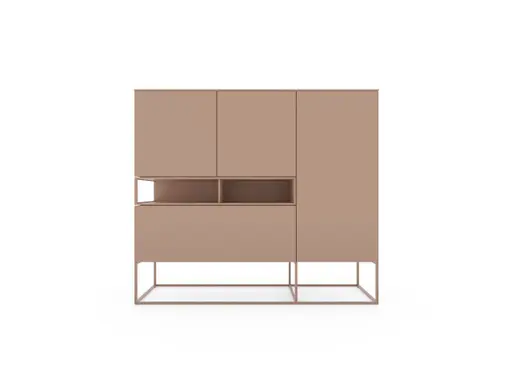 Highboard Catona - Lack, Puder