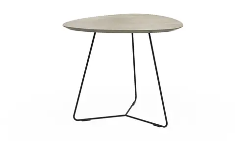 Ecktisch Fano - LBH ca. 59x50x50 cm, HPL Laminat, Grau