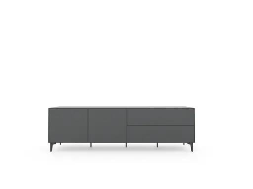 Sideboard Casello - BHT ca. 225x74x47 cm, Lack Matt, Anthrazit