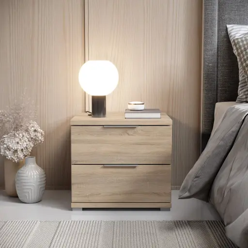 Nachtkommode- Sandeiche Dekor