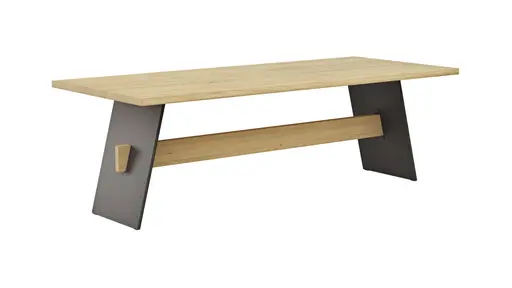 Esstisch Phoenix - LB ca. 240x100 cm, Eiche massiv, Bianco geölt