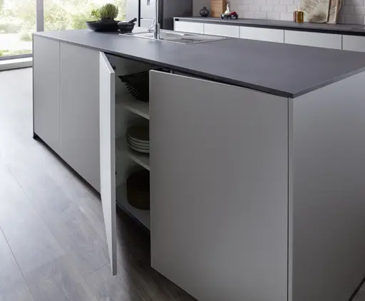 Inselküche 56.210 CO 2 523, Taupe metallic matt