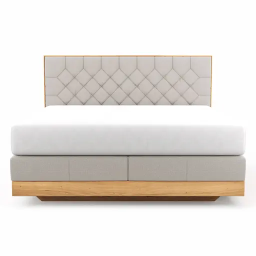 Boxspringbett Alpin Luxe - Liegefläche ca. 180x200 cm, Stoff, Graubeige