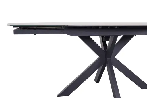 Esstisch MEGGIE - ausziehbar, LB ca. 130x100 cm, Glaskeramik, Grau