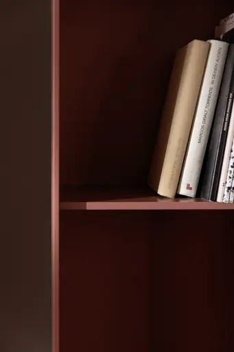 Wohnwand Colore - mit Beleuchtung, Lack, Kaschmir, Sandbeere