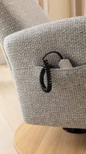 TV-Sessel Almyra - Größe M3, 2-motorisch, Stoff, Silbergrau