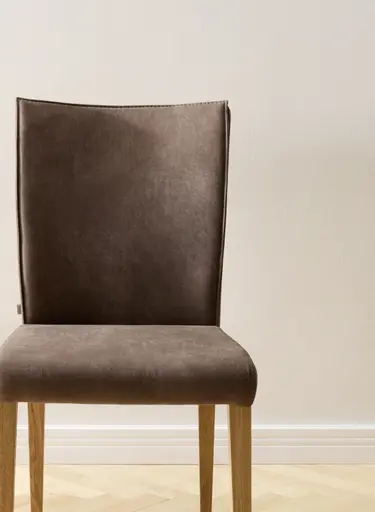 Stuhl Florea - Stoff, Dunkelbraun