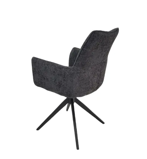 Armlehnstuhl MILENA - drehbar, Stoff, Anthrazit