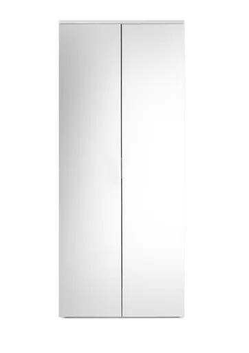 Schuhschrank - B ca. 80 cm, Weiß, Spiegel