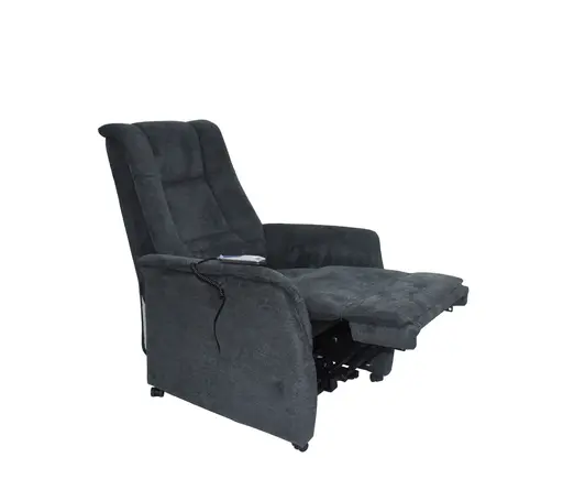 TV-Sessel MIKALA - Aufstehhilfe, Relaxfunktion, Kopfteilverstellung, Stoff, Schwarz