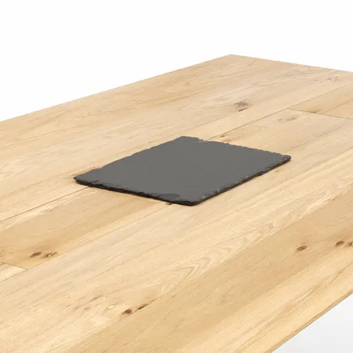 Esstisch Clifton - mit Einsätzen, LB ca. 220x100 cm, Wildeiche massiv, natur geölt