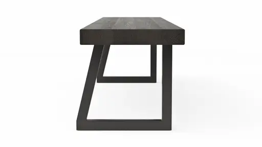 Holzbank Clifton - Breite ca. 180cm, Zerreiche massiv, smoked