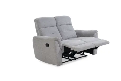 Sofa - 2-Sitzer, Relaxfunktion, Chenille, Hellgrau