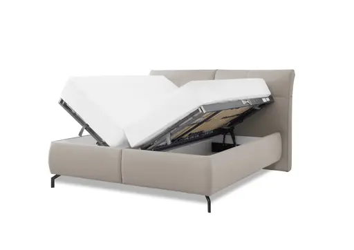 Polsterbett - Liegefläche ca. 180x200 cm, Stoff, Grau