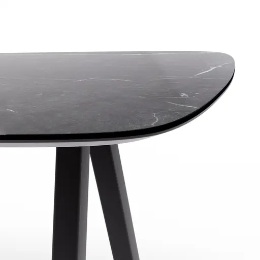 Esstisch Jari - LB ca. 180x95 cm, Keramik, Schwarz