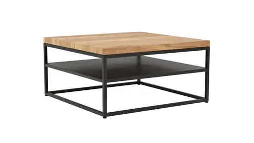 Couchtisch Farmingdale - LBH ca. 80x80x40 cm, Eiche massiv, natur geölt