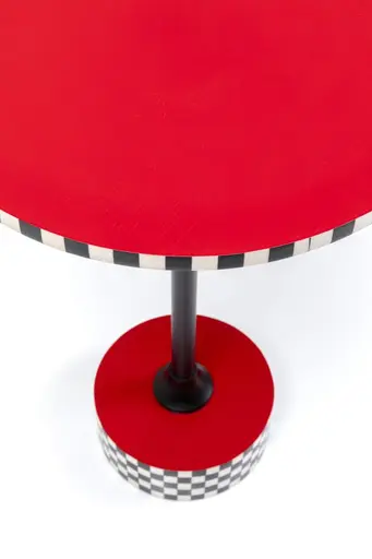Beistelltisch- DH ca. 40x50 cm, Rot, Stahl, Schwarz