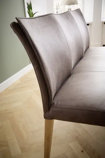 Polsterbank Florea - Breite ca. 155 cm, Stoff, Dunkelbraun