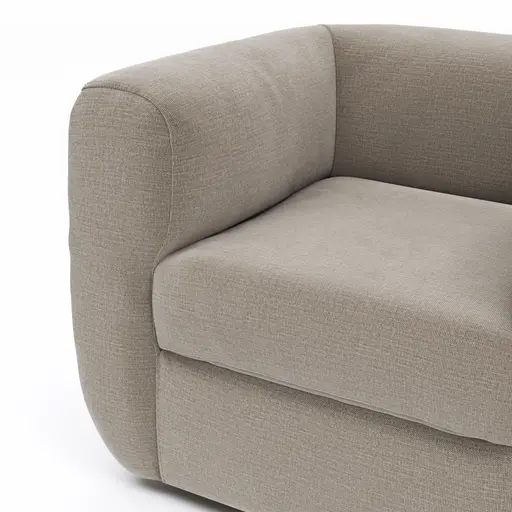 Sessel Stormy - drehbar, Stoff, Graubeige