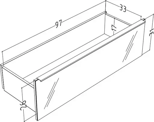 Sideboard - mit Beleuchtung, B ca. 214 cm, Anthrazit, Eiche massiv