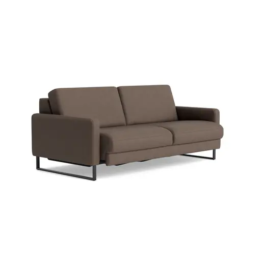 Sofa Aracena - 3-Sitzer inkl. Sitzvorzug motorisch, Leder, Dunkelbraun