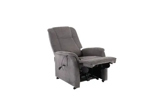 TV-Sessel MANDO - Aufstehhilfe, Relaxfunktion, Kopfteilverstellung, Stoff, Grau