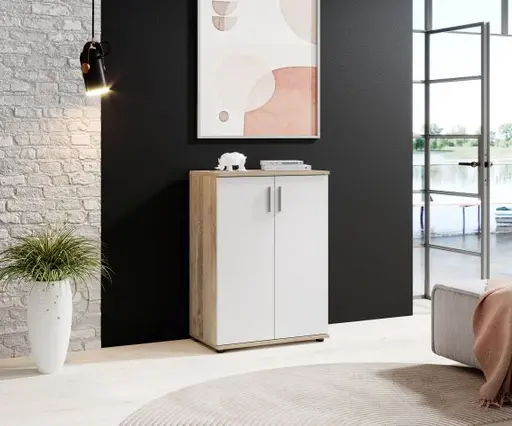 Kommode - B ca. 60 cm, Holz Nachbildung, Weiß