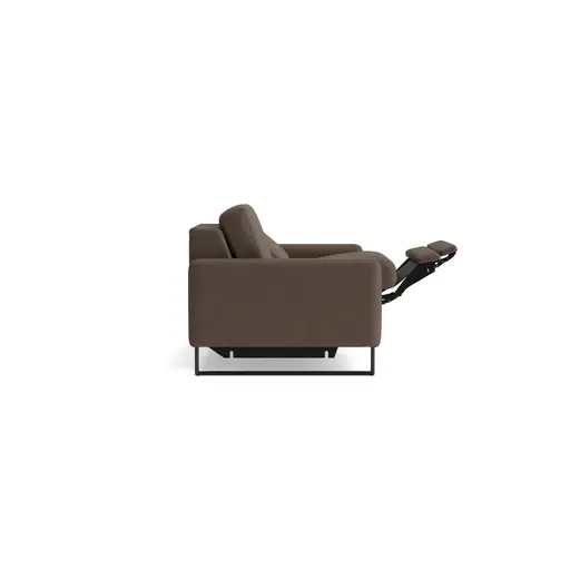Sofa Aracena - 2,5-Sitzer inkl. Relaxfunktion motorisch und Kopfstütze, Leder, Schoko