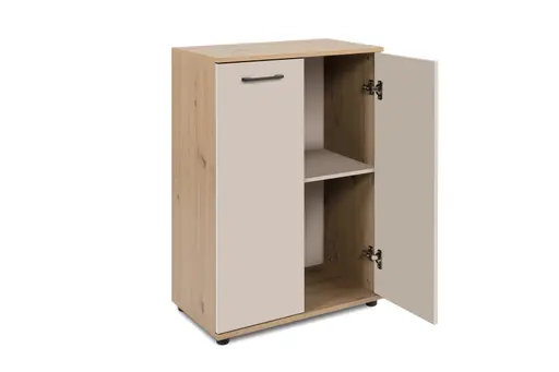 Kommode- B ca. 60 cm, Eiche Dekor, Beige