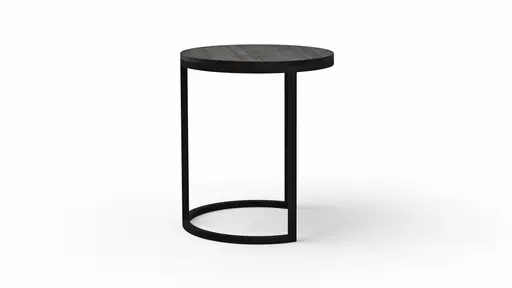 Beistelltisch Kai -LBH ca. 39x39x45 cm, Asteiche massiv, Schwarz