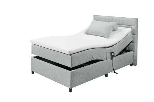 Polsterbett- Liegefläche ca. 120x200 cm, Stoff, Silbergrau