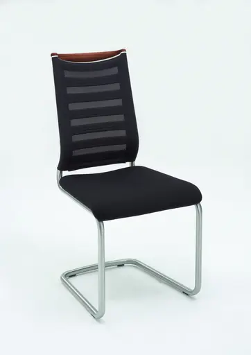 Freischwinger - Stoff, schwarz