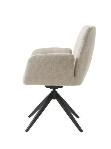 Armlehnstuhl - drehbar, Stoff, Sand