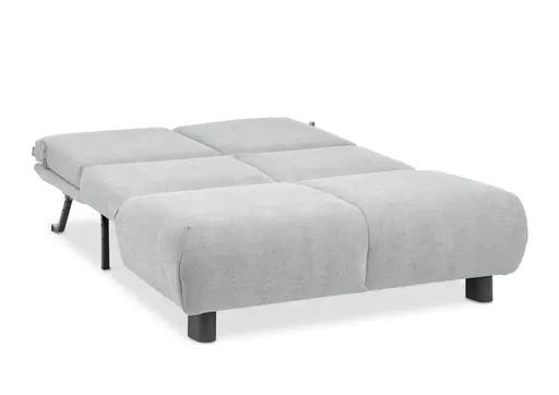 Faltsofa EBBY - 2-Sitzer ohne Armlehne, 140 cm inkl. Schlaffunktion, Stoff, Grau