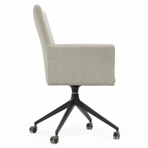 Armlehnstuhl Cosyra - drehbar, Stoff, Natur