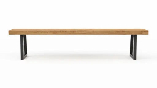 Holzbank Clifton - Breite ca. 200cm, Zerreiche massiv, natur