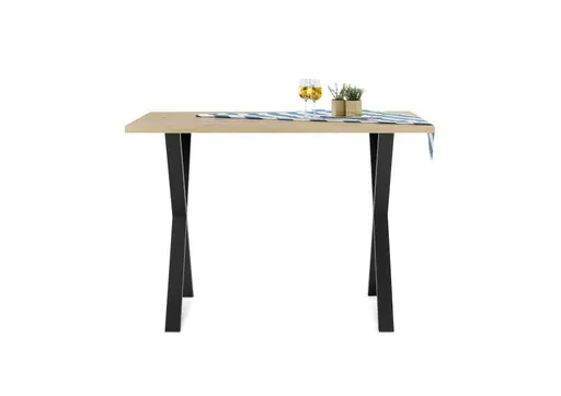 Bartresentisch - LB ca. 140x90 cm, Asteiche, Schwarz